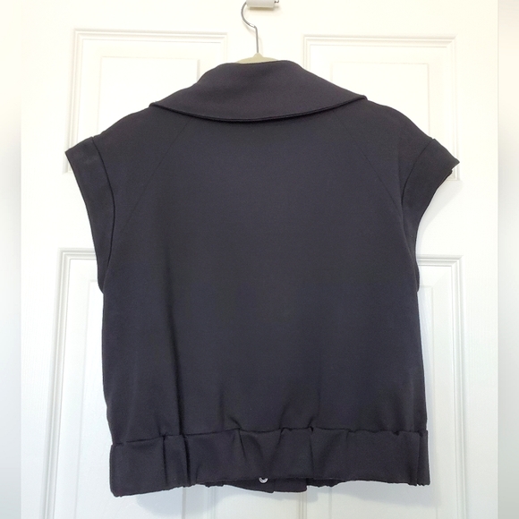Kenneth Cole Reaction knit jacket vest black size 4 fits XS, S two way zipper - Picture 11 of 16